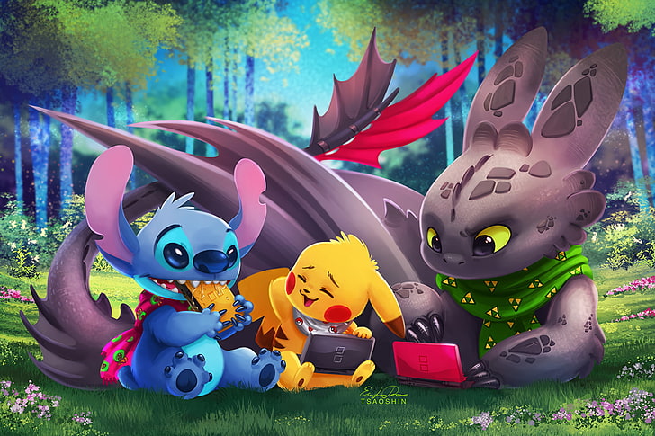 HD wallpaper: Movie, Crossover, How to Train Your Dragon, Lilo & Stitch