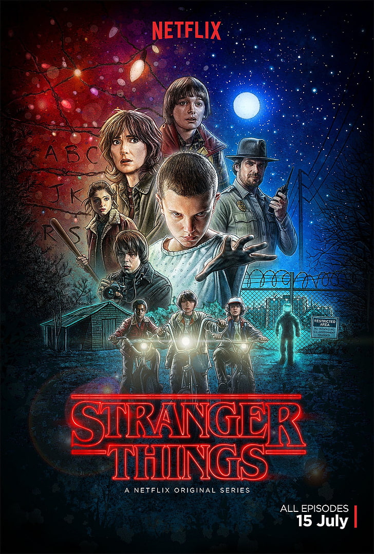 HD wallpaper: Netflix Stanger Things poster, Stranger Things, night, celebration