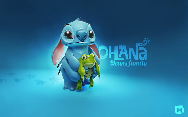 HD wallpaper: Stitch with frog