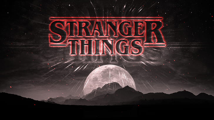 HD wallpaper: Stranger Things, TV, Moon, night