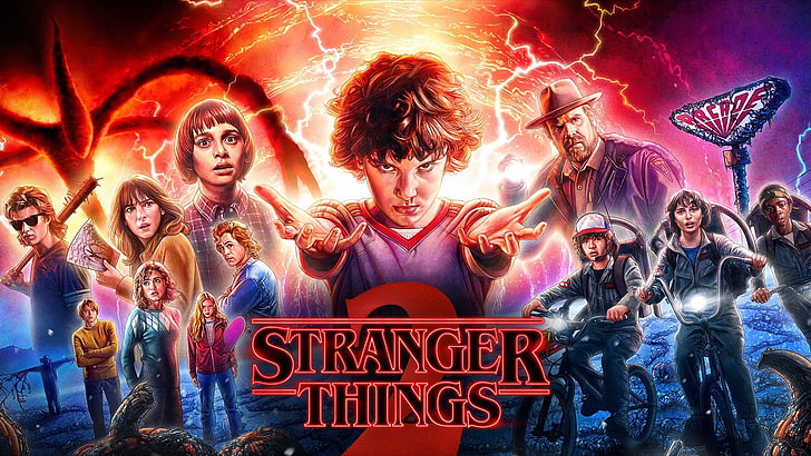 HD wallpaper: Stranger Things poster, TV Show, Caleb McLaughlin, Charlie Heaton
