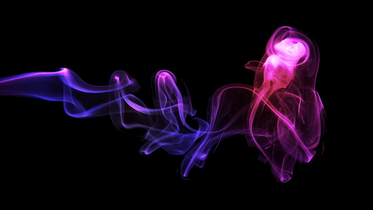 HD wallpaper: pink and purple ash digital wallpaper, smoke, abstract, colorful